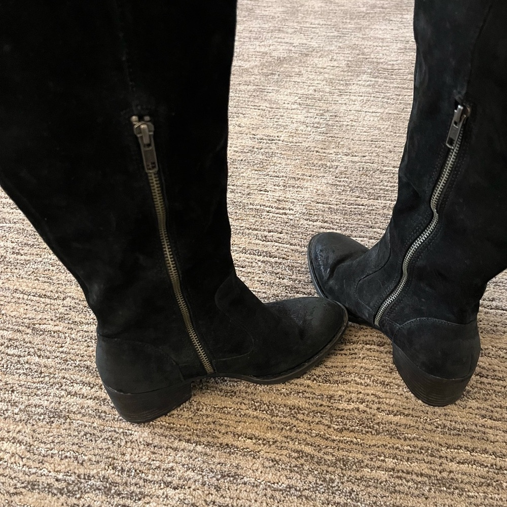 Born Black Suede Over-the-Knee Boots - Picture 5 of 8